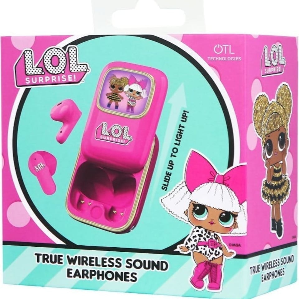 image 1 of OTL L.O.L Surprise! Slide Open TWS Earphones Pink