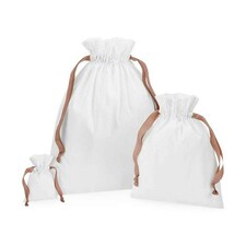 Westford Mill Ribbon Cotton Drawstring - Soft White/Light Grey - M | White | M