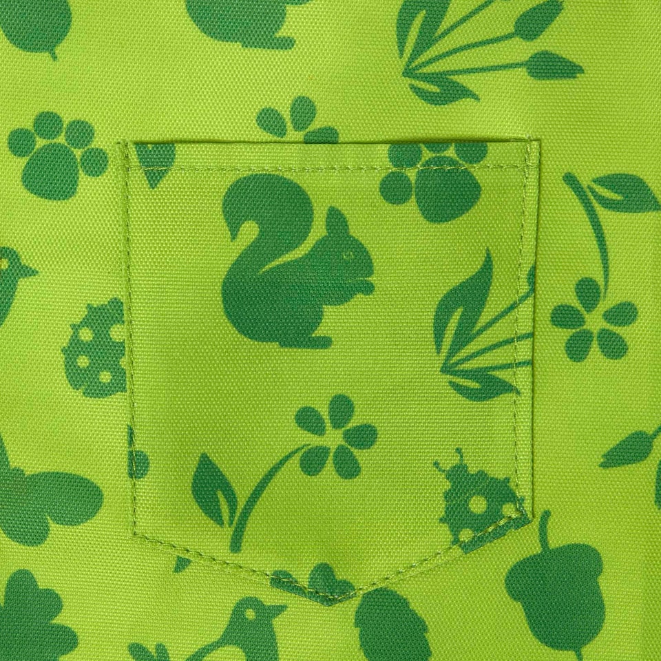 image 1 of Homescapes Children's Gardening Apron with Green Floral Design