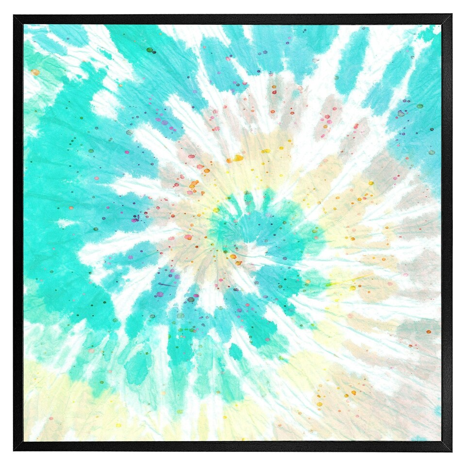 image 1 of Tie dye pattern shibori print (Picture Frame) White | M