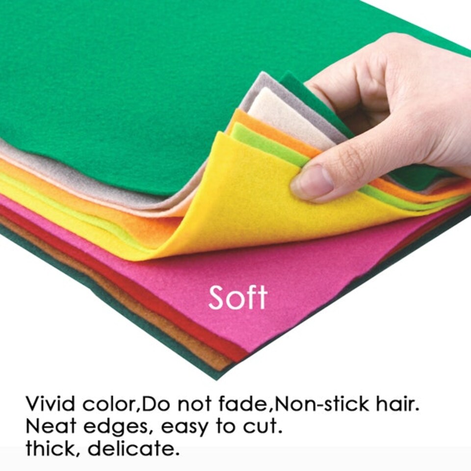 image 1 of Pack of 10 Assorted Colour A4 Handmade Felt Paper