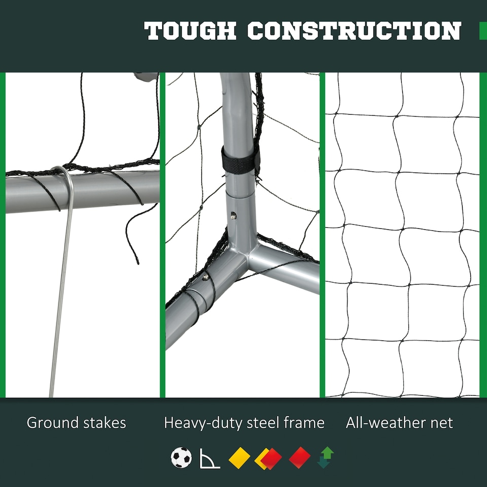 image 1 of SPORTNOW 10ft x 6.5ft Football Goal, Simple Set Up Football Training Net