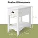 image 9 of COSTWAY 2 PCS Nightstand Side End Table White White