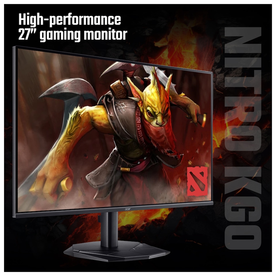 image 1 of Acer Nitro KG270W3 27-Inch IPS FHD 240Hz Freesync Premium Gaming Monitor with Speakers