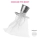 image 4 of Pack of 6 Mini Silver Glitter Fascinator Top Hat Silver | One Size