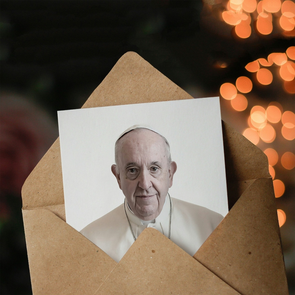 image 1 of Pope Francis Supreme Pontiff Photograph Portrait Greeting Card