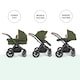 image 4 of Stomp Luxe 2-in-1 Pram – Birth to Approx. 4 Years, Foldable, All-Terrain, Rain Cover, Footmuff, Puncture-Proof Wheels & More (Black/Woodland/Tan)