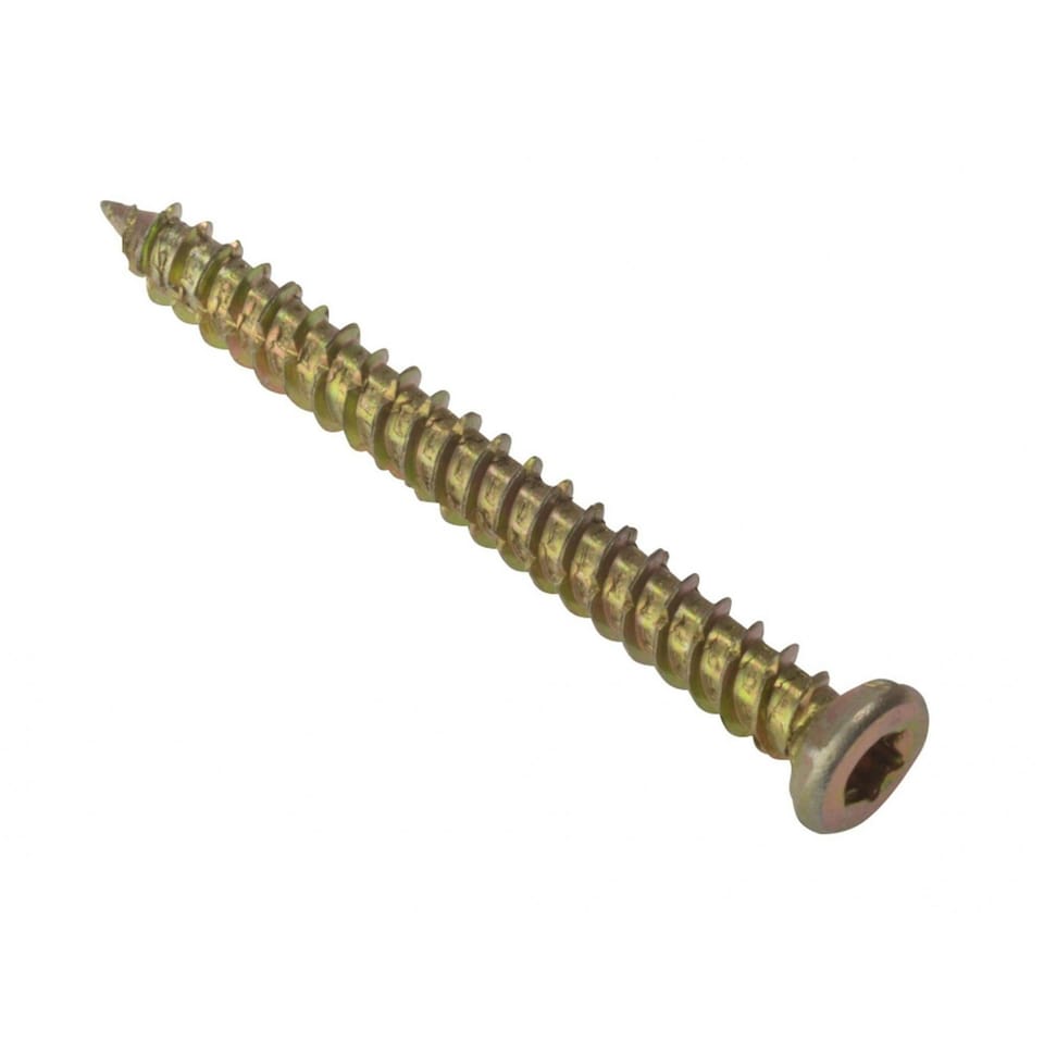 Forgefix Concrete Frame Screw - Zinc Yellow Passivated - 7.5 x 62mm Box 100