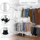 image 6 of House of Home Triple Telescopic Organise Hanging Rail Clothes Rack Adjustable Storage White | White | Not provided