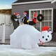 image 8 of HOMCOM 5ft Christmas Inflatable Polar Bear Penguin Lighted Lawn Garden Decor
