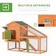 image 4 of PawHut Wooden Chicken Coop with Run, Nesting Box, Slide-out Tray, Ramp