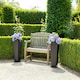 image 5 of Primrose Black Flared Tapered Outdoor Planter Zinc Galvanised Pot 90cm x 40cm