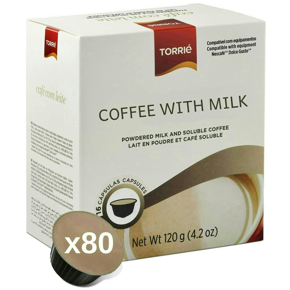 image 1 of Instant Coffee with Milk - Dolce Gusto ® Compatible Capsules (80 Pods)