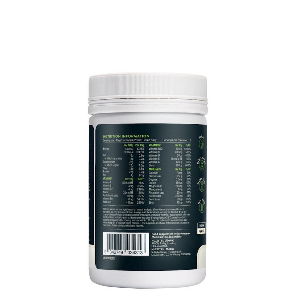 image 1 of Nuzest Good Green Vitality Multivitamin Greens Powder 120g 10 Servings