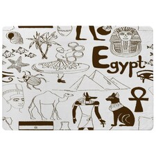 Hand drawn sketch Egypt (Rug) White | Medium: 80x150cm