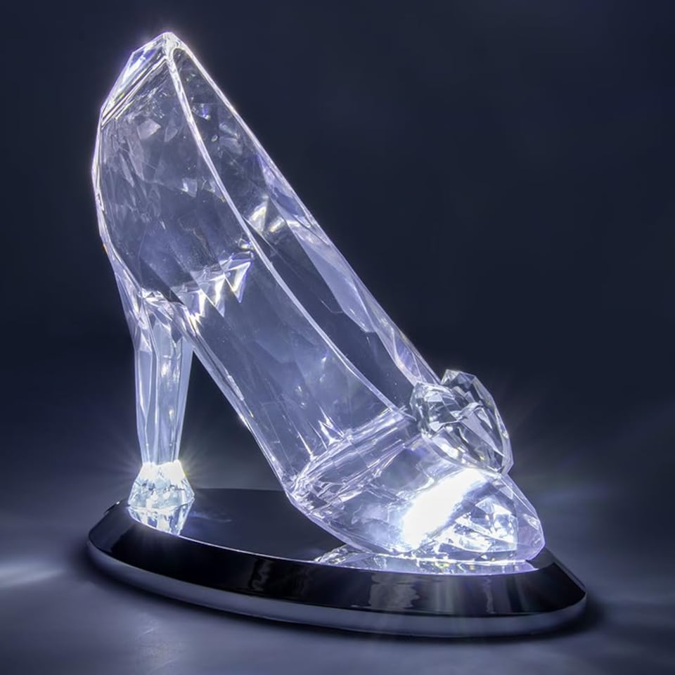 image 1 of Cinderella Glass Slipper Light, Disney Princess Night Light with Magical Glow & Standard Modes, Collectible Lamp Gift  Paladone