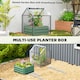image 4 of Outsunny Raised Garden Bed Planter Box with Greenhouse, Clear