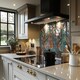 image 2 of Trendy Tribal Pattern In Watercolour Style Splash Back | White