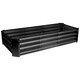 image 1 of Harbour Housewares Rectangle Galvanised Steel Raised Garden Bed - 180cm x 90cm - Anthracite
