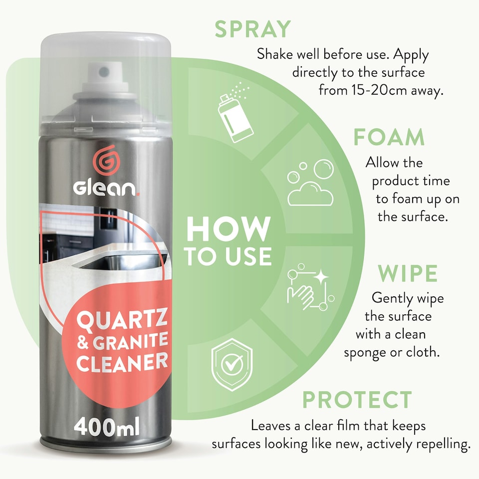 image 1 of Glean Quartz Granite Foaming Cleaner - 400ml - 3-Pack