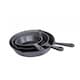 image 2 of Oypla Set of 3 Cast Iron Non Stick Skillet Frying Cooking Pans