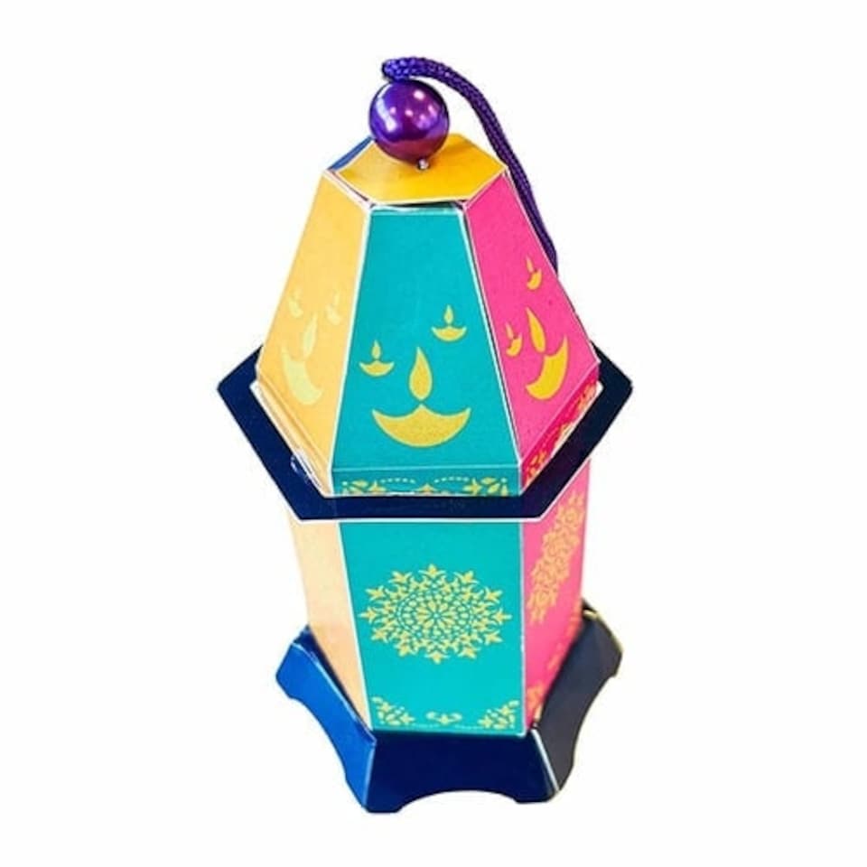 Diwali LED Light Paper Lantern 13cm