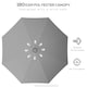 image 4 of Outsunny Solar Patio Garden Parasol with Lights for Outdoor Light Grey