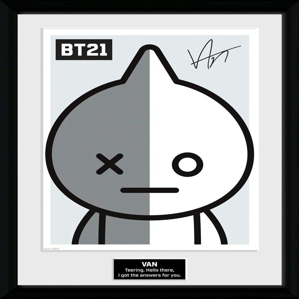 BT21 - BT21 Van Framed Print 30cm x 40cm - Wall Art