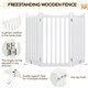 image 6 of Yaheetech 3-Panel Pet Puppy Fence with Two Support Feet, 50 × 90.5 cm White