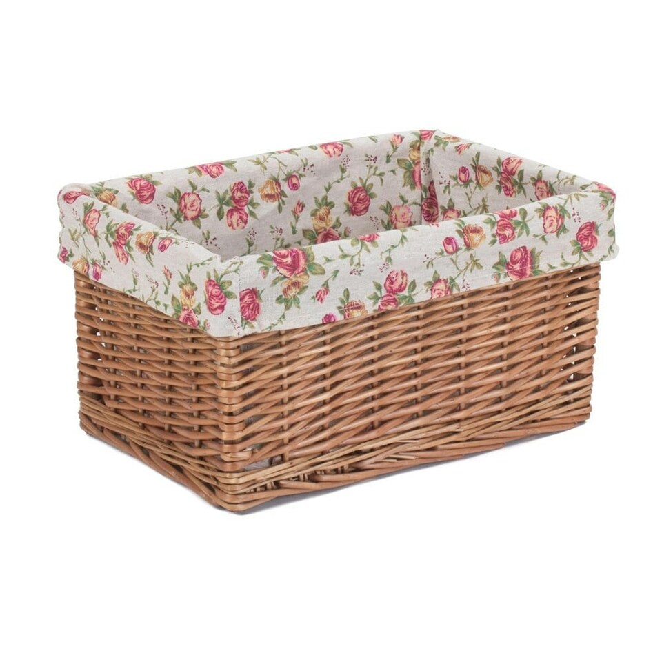 image 1 of Extra Large Double Steamed Garden Rose Willow Storage Baskets | Multi | Garden Rose
