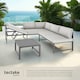 image 4 of Garden Lounge Set Faro Corner Sofa Outdoor Aluminium