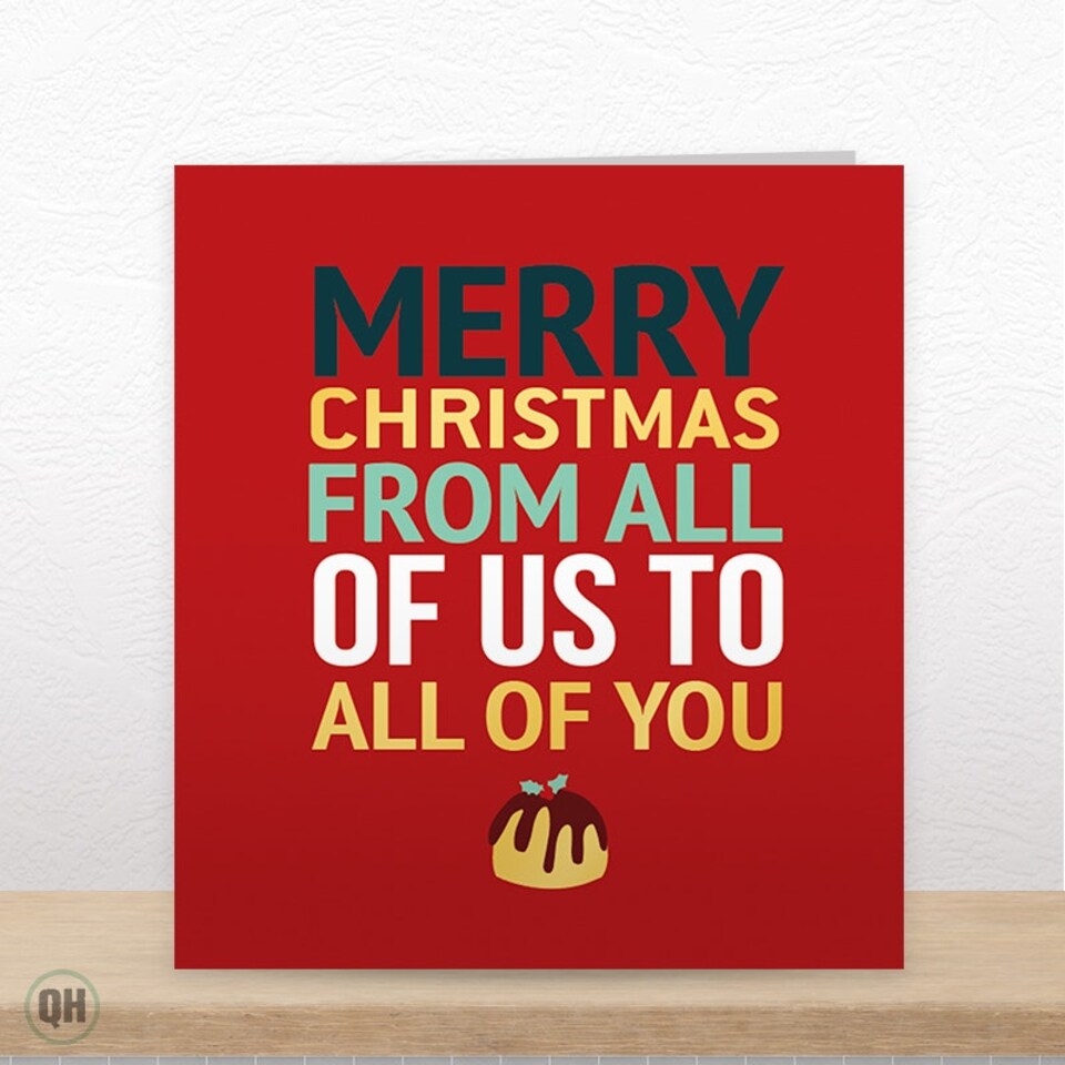 image 1 of Merry Christmas From All Of Us To All Of You - Christmas Card