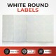 image 2 of Pack of 140 White 19mm Round Labels - Stickers