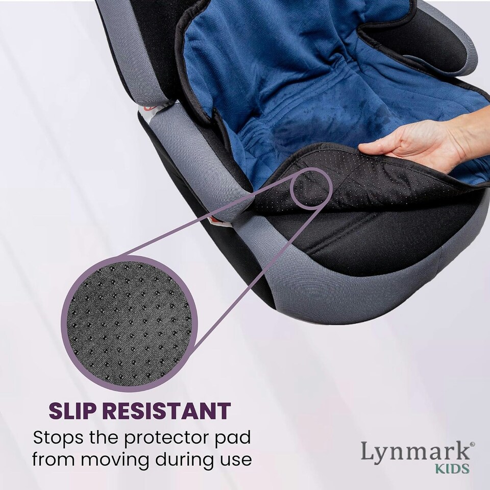 image 1 of Potty Training Car Seat Protector Cover for Spills, Nappy Leaks, and Accidents - No Bucklehole Blue