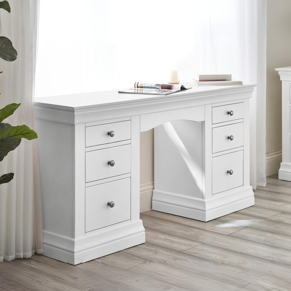 image 1 of Clermont Dressing Table - Surf White