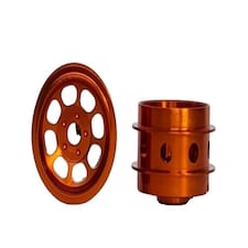 Staffs Slot Cars Classic Orange Alloy Air Rim Wheels 15.8 x 10mm x 2 Staffs 159