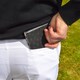 image 4 of Premium Ostrich Golf Scorecard Holder - Black / White