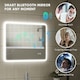 image 4 of HOMCOM 600 x 800 mm Bluetooth Bathroom Mirror with LED Lights Wall Mounted Silver | 80L x 60W x 3.5D cm