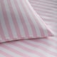 image 2 of Pencil Stripe Geometric Soft Easy Care Bed Linen Bedding Duvet Cover Set With Pillow Cases | Pink | Pink | Super King
