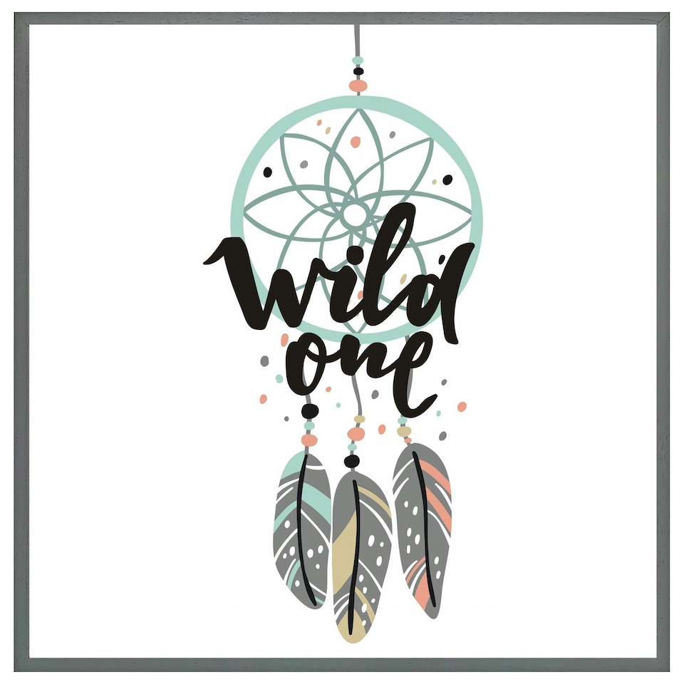 image 1 of Cute print in boho style (Picutre Frame) Grey | S