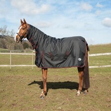 Rhinegold Aspen Outdoor Rug Black | Size: 7ft 3
Colour: Black/Red