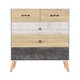 image 3 of Nordic 3+2 Drawer Chest - L40 x W76.5 x H101 cm - White/Distressed Effect