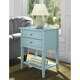 image 3 of Franklin End Table with 2 Drawers Blue Blue | Blue