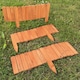 image 4 of Wooden Log Roll Style Garden Lawn Edging (70cm x 20cm) - 6 Panels