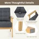 image 7 of COSTWAY Upholstered Accent Sofa Chair Armchair Grey Grey