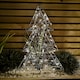 image 5 of Set of 3 50cm Light up Iron Christmas Tree Garden Stake Lights with Warm White LEDs