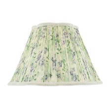 Green and Blue Floral Victorian Scallop Shade with Embroidered Trims Green