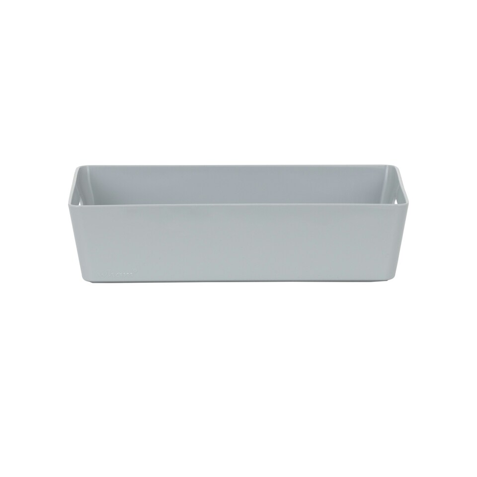 image 1 of Wham Studio 5 x 2L Rectangular Plastic Storage Baskets Ice White Grey