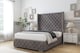 image 2 of Sloomy Arundel Slate Naples Bed Frame With Mattress With 50"  Upholstered Wingback Headboard 5' King