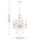 image 7 of ValueLights Lille White Ceiling Light Chandelier | White